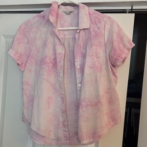 Lucky Brand Pink Tie-Dye Shirt